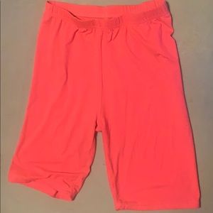 Neon pink biker shorts size medium